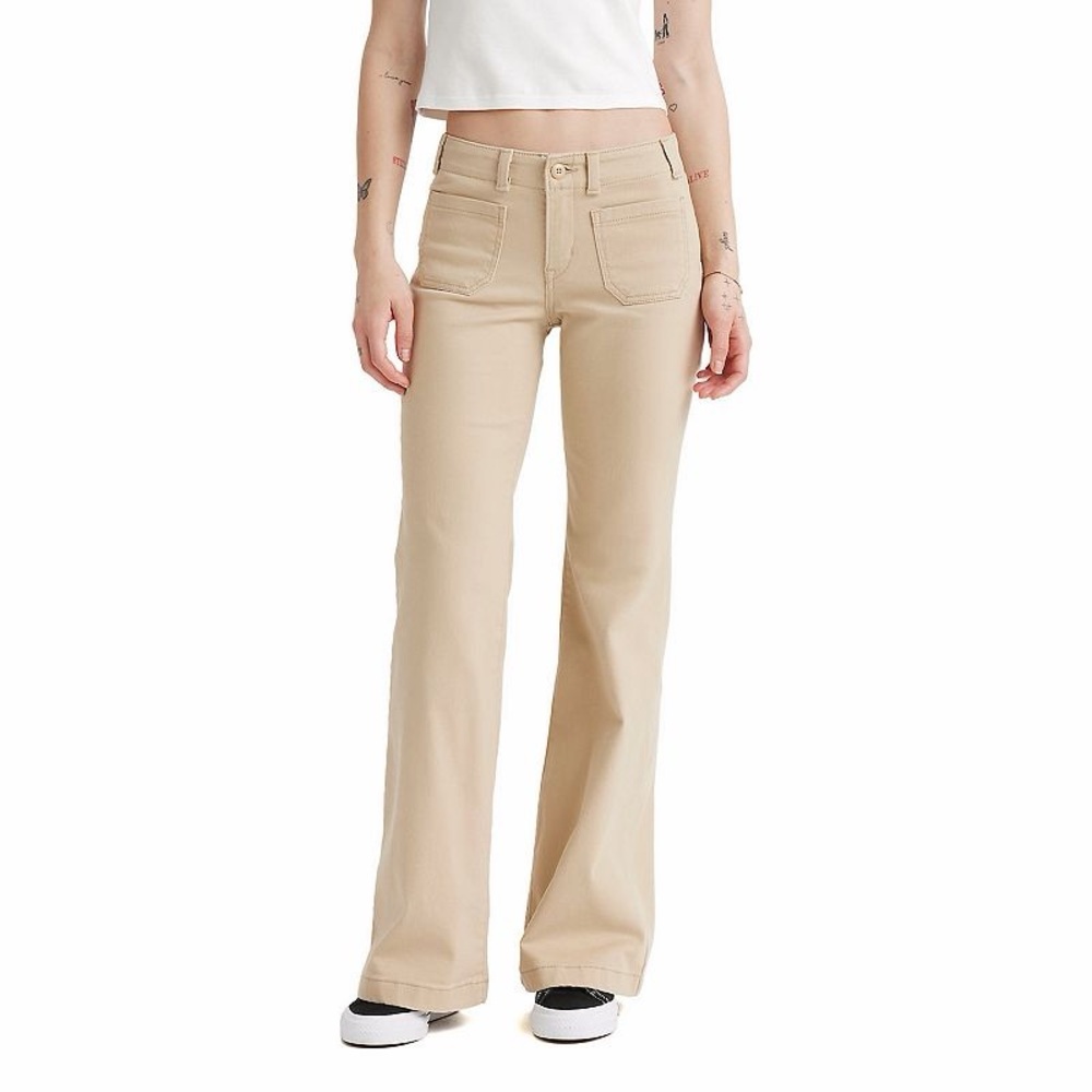 Levi's Women’s Superlow Flare Pants‎ Safari Khaki Size 25 NWT